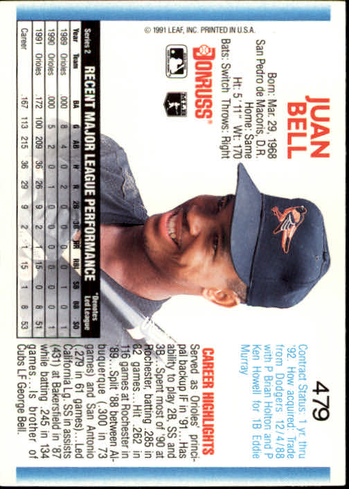 A9587- 1992 Donruss Baseball #s 251-500 +Rookies -You Pick- 15+ FREE US SHIP - Picture 451 of 493