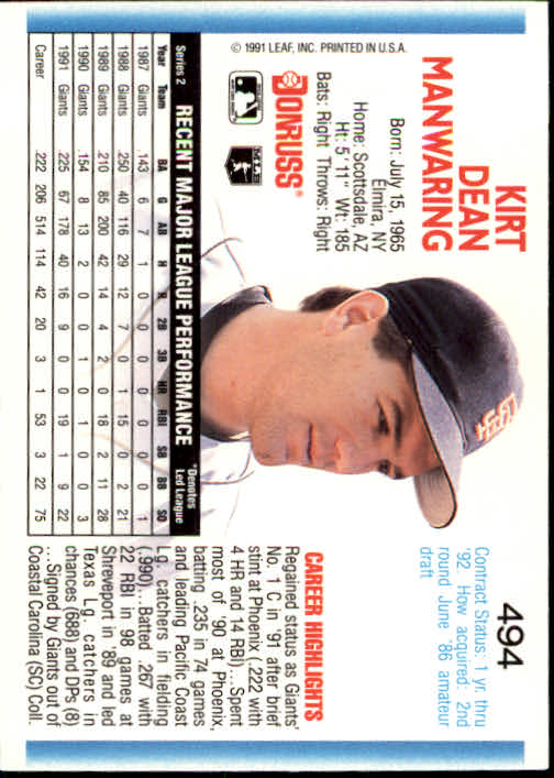 A9587- 1992 Donruss Baseball #s 251-500 +Rookies -You Pick- 15+ FREE US SHIP - Picture 481 of 493
