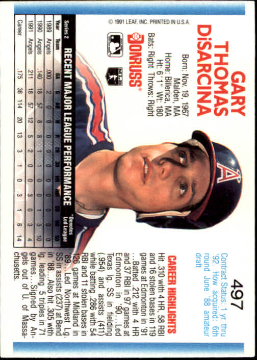 A9587- 1992 Donruss Baseball #s 251-500 +Rookies -You Pick- 15+ FREE US SHIP - Picture 487 of 493