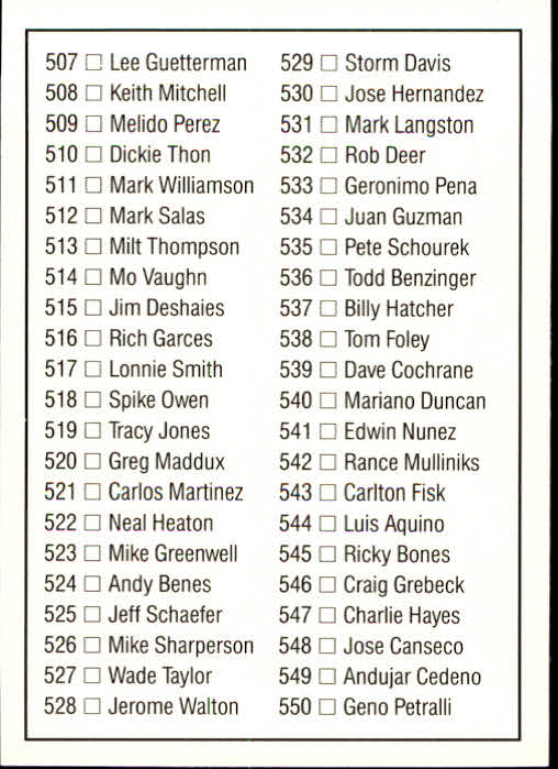 A9587- 1992 Donruss Baseball #S 501-750 + Rookies -du Pick- 15 + Gratis US - Bild 111 von 485