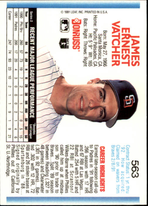 A9587- 1992 Donruss Baseball #S 501-750 + Rookies -du Pick- 15 + Gratis US - Bild 123 von 485