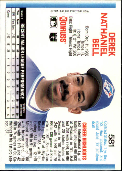 A9587- 1992 Donruss Baseball #S 501-750 + Rookies -du Pick- 15 + Gratis US - Bild 157 von 485