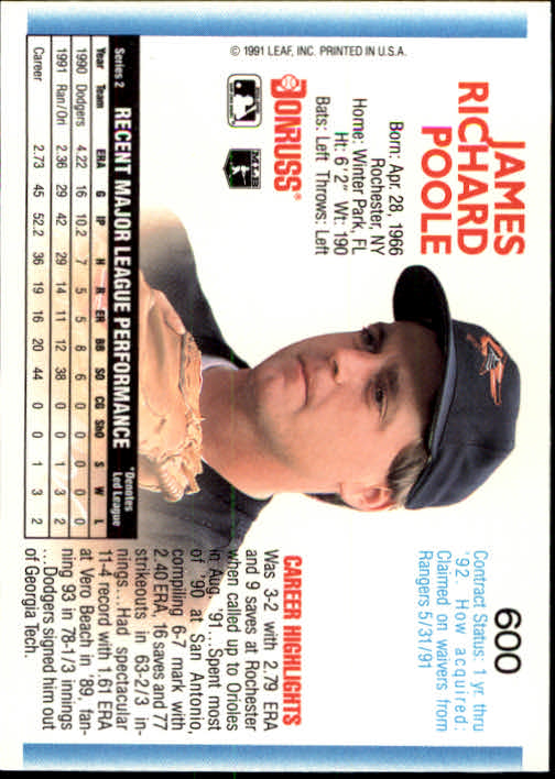 A9587- 1992 Donruss Baseball #S 501-750 + Rookies -du Pick- 15 + Gratis US - Bild 191 von 485