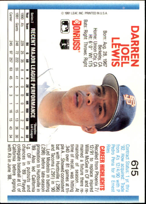 A9587- 1992 Donruss Baseball #S 501-750 + Rookies -du Pick- 15 + Gratis US - Bild 221 von 485