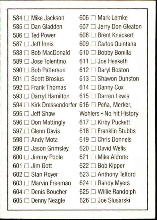 A9587- 1992 Donruss Baseball #S 501-750 + Rookies -du Pick- 15 + Gratis US - Bild 263 von 485