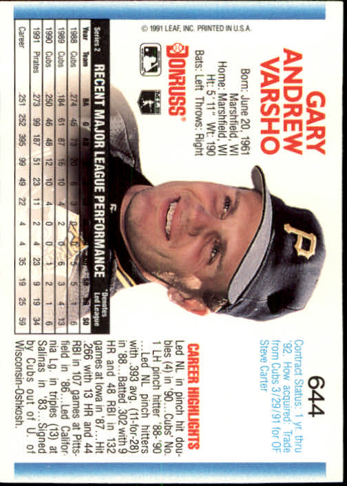 A9587- 1992 Donruss Baseball #S 501-750 + Rookies -du Pick- 15 + Gratis US - Bild 279 von 485