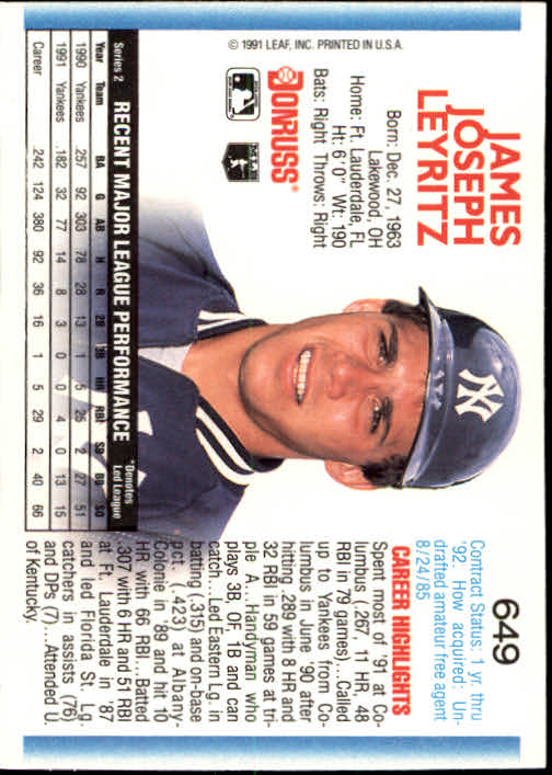 A9587- 1992 Donruss Baseball #S 501-750 + Rookies -du Pick- 15 + Gratis US - Bild 289 von 485