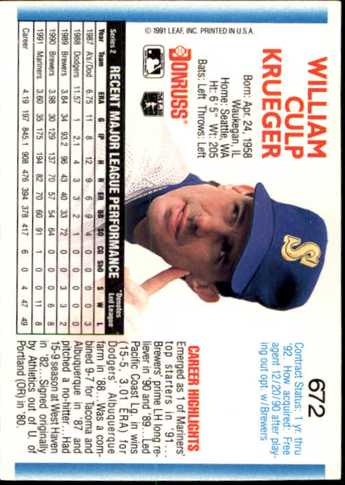 A9587- 1992 Donruss Baseball #S 501-750 + Rookies -du Pick- 15 + Gratis US - Bild 335 von 485