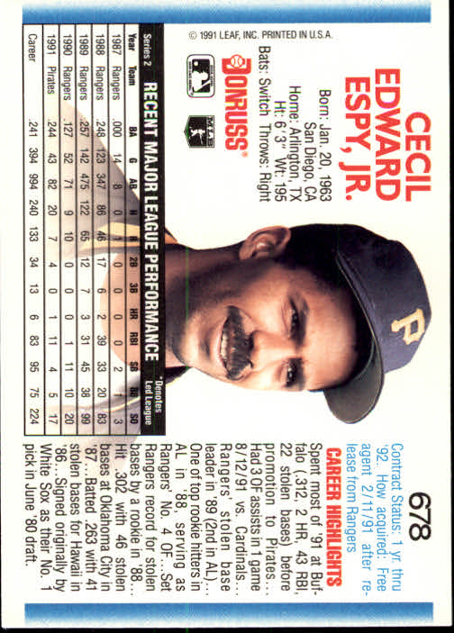 A9587- 1992 Donruss Baseball #S 501-750 + Rookies -du Pick- 15 + Gratis US - Bild 347 von 485