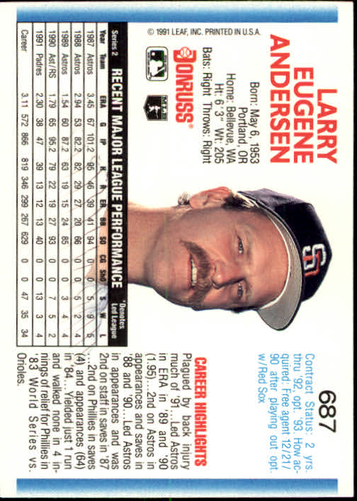A9587- 1992 Donruss Baseball #S 501-750 + Rookies -du Pick- 15 + Gratis US - Bild 365 von 485