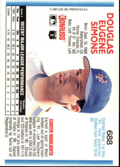 A9587- 1992 Donruss Baseball #S 501-750 + Rookies -du Pick- 15 + Gratis US - Bild 367 von 485