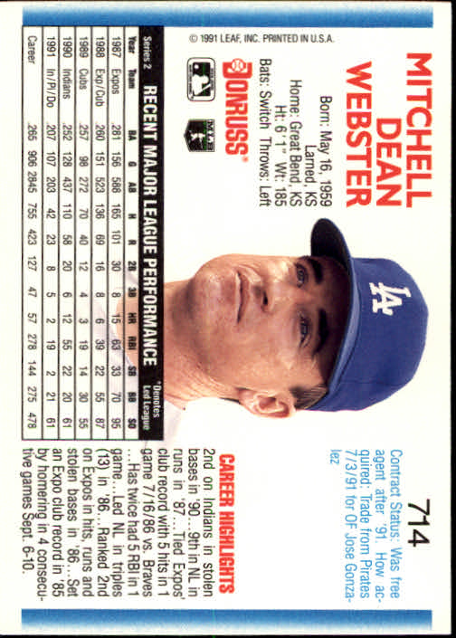 A9587- 1992 Donruss Baseball #S 501-750 + Rookies -du Pick- 15 + Gratis US - Bild 417 von 485