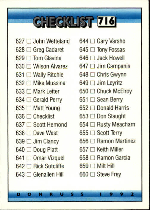 A9587- 1992 Donruss Baseball #S 501-750 + Rookies -du Pick- 15 + Gratis US - Bild 420 von 485
