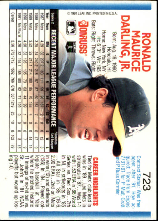 Sports Card Back