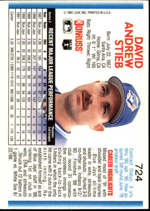 A9587- 1992 Donruss Baseball #S 501-750 + Rookies -du Pick- 15 + Gratis US - Bild 437 von 485