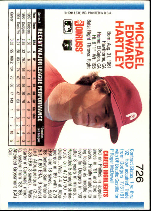 A9587- 1992 Donruss Baseball #S 501-750 + Rookies -du Pick- 15 + Gratis US - Bild 441 von 485