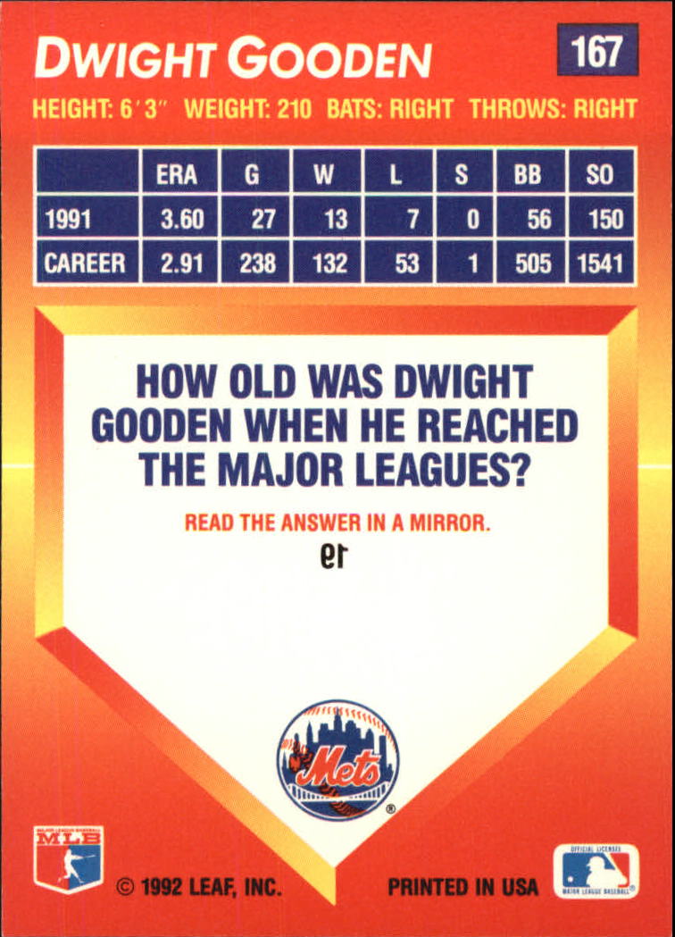 1992 Triple Play (Donruss) Baseball "Main Set" Cards #151 to #264 - Picture 35 of 229