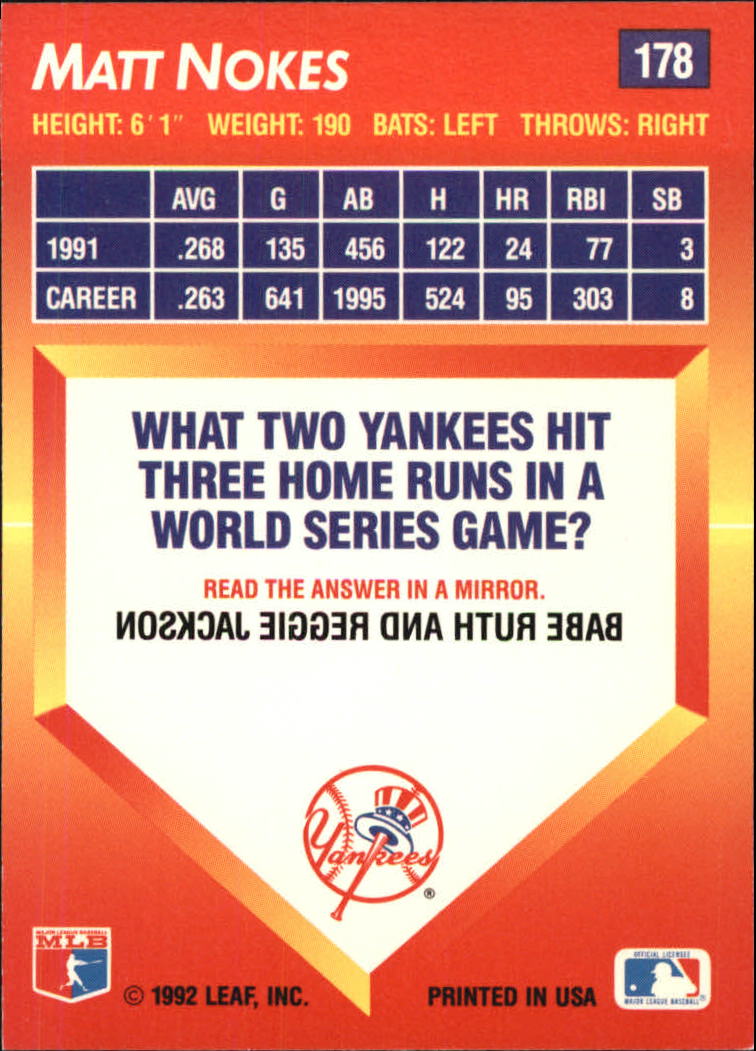 1992 Triple Play (Donruss) Baseball "Main Set" Cards #151 to #264 - Picture 57 of 229