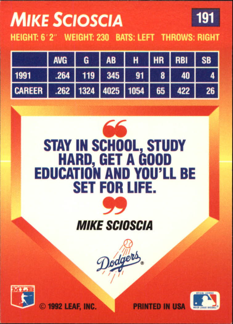 1992 Triple Play (Donruss) Baseball "Main Set" Cards #151 to #264 - Picture 83 of 229
