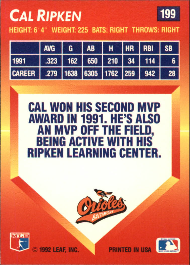 1992 Triple Play (Donruss) Baseball "Main Set" Cards #151 to #264 - Picture 99 of 229