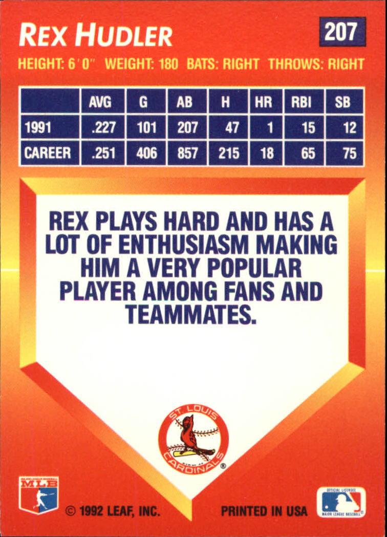 1992 Triple Play (Donruss) Baseball "Main Set" Cards #151 to #264 - Picture 115 of 229