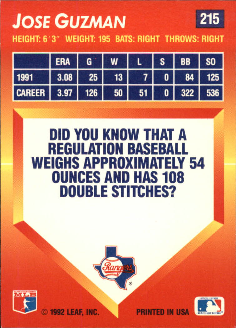 1992 Triple Play (Donruss) Baseball "Main Set" Cards #151 to #264 - Picture 131 of 229