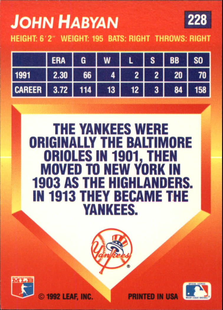 1992 Triple Play (Donruss) Baseball "Main Set" Cards #151 to #264 - Picture 157 of 229