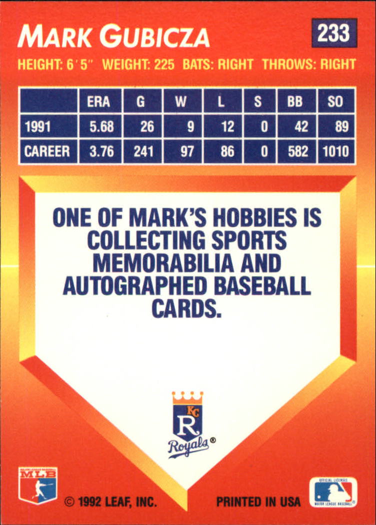 1992 Triple Play (Donruss) Baseball "Main Set" Cards #151 to #264 - Picture 167 of 229