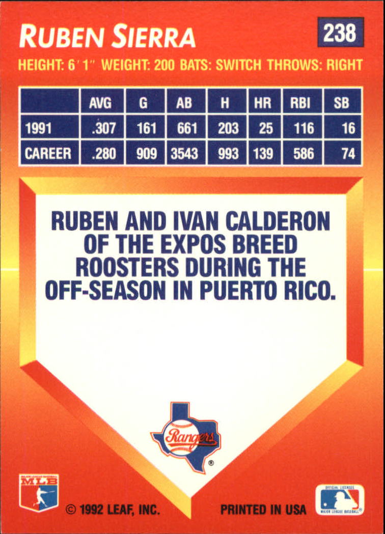 1992 Triple Play (Donruss) Baseball "Main Set" Cards #151 to #264 - Picture 177 of 229