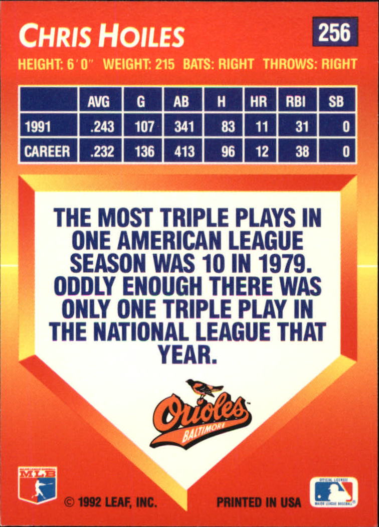 1992 Triple Play (Donruss) Baseball "Main Set" Cards #151 to #264 - Picture 213 of 229
