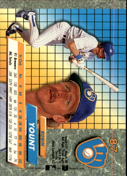 1992 Ultra (Fleer) Baseball "Main Set" Cards #1 to #200 - Picture 175 of 401