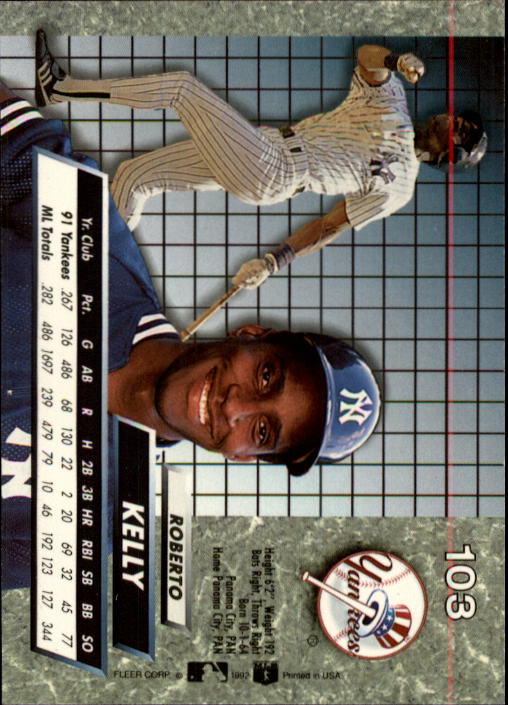 1992 Ultra (Fleer) Baseball "Main Set" Cards #1 to #200 - Picture 207 of 401