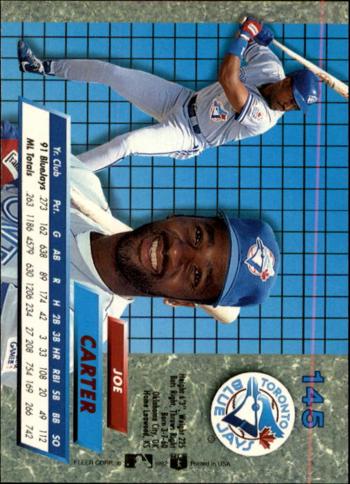 1992 Ultra (Fleer) Baseball "Main Set" Cards #1 to #200 - Picture 291 of 401