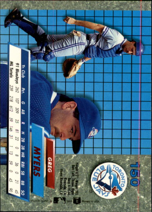 1992 Ultra (Fleer) Baseball "Main Set" Cards #1 to #200 - Picture 301 of 401
