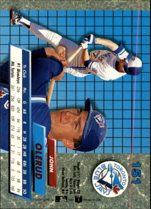 1992 Ultra (Fleer) Baseball "Main Set" Cards #1 to #200 - Picture 303 of 401