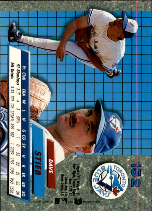 1992 Ultra (Fleer) Baseball "Main Set" Cards #1 to #200 - Picture 305 of 401