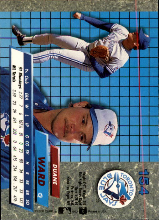 1992 Ultra (Fleer) Baseball "Main Set" Cards #1 to #200 - Picture 309 of 401