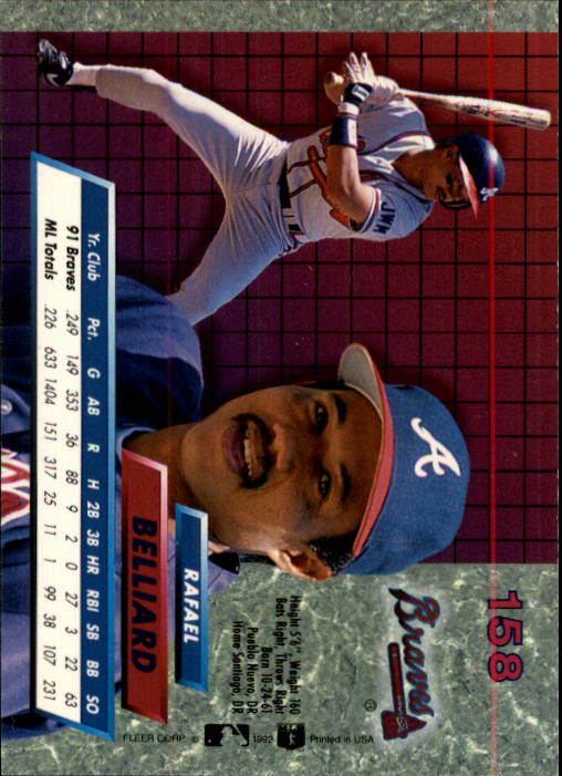 1992 Ultra (Fleer) Baseball "Main Set" Cards #1 to #200 - Picture 317 of 401