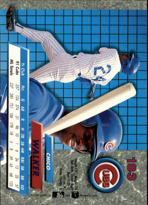 1992 Ultra (Fleer) Baseball "Main Set" Cards #1 to #200 - Picture 367 of 401