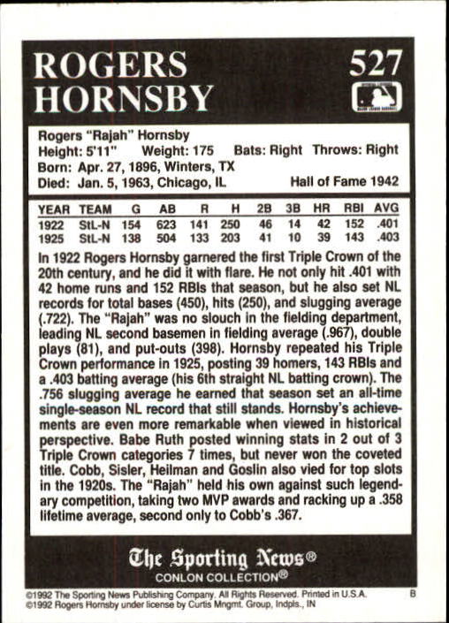A1235- 1992-1993 Conlon TSN Baseball Cards 501-750 -You Pick- 15+ FREE US SHIP - Bild 49 von 443