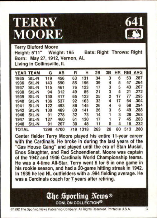 Sports Card Back