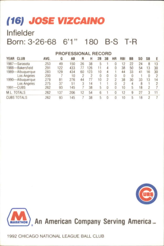 B6472- 1992 Cubs Marathon Baseball Card #s 1-49 You Pick- 15+ FREE US SHIP - Picture 39 of 50
