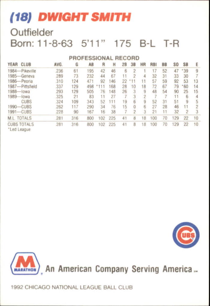 B6472- 1992 Cubs Marathon Baseball Card #s 1-49 You Pick- 15+ FREE US SHIP - Picture 31 of 50
