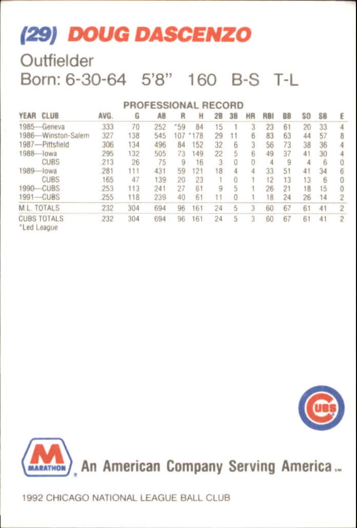 B6472- 1992 Cubs Marathon Baseball Card #s 1-49 You Pick- 15+ FREE US SHIP - Picture 23 of 50