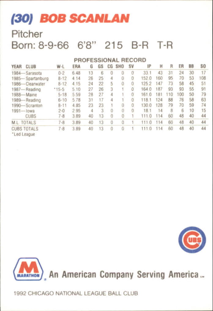 B6472- 1992 Cubs Marathon Baseball Card #s 1-49 You Pick- 15+ FREE US SHIP - Picture 21 of 50