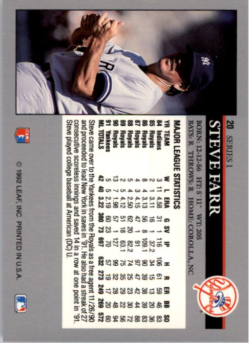 A8003- 1992 Leaf Baseball Card #s 1-200 +Rookies -You Pick- 15+ FREE US SHIP - Picture 39 of 395