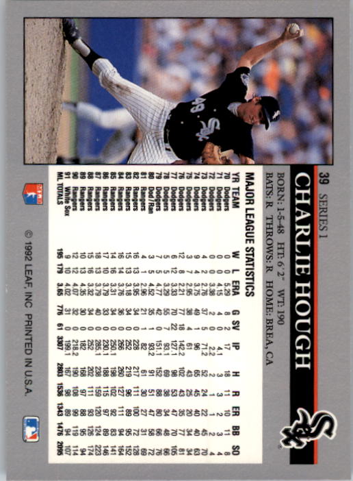 A8003- 1992 Leaf Baseball Card #s 1-200 +Rookies -You Pick- 15+ FREE US SHIP - Picture 75 of 395