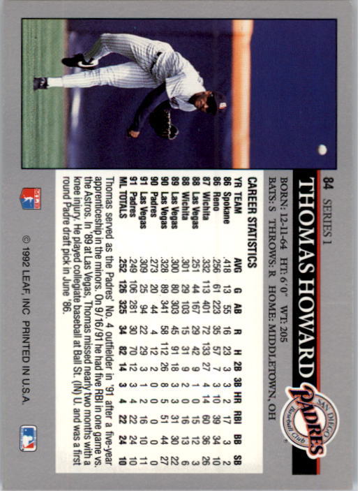 A8003- 1992 Leaf Baseball Card #s 1-200 +Rookies -You Pick- 15+ FREE US SHIP - Picture 163 of 395