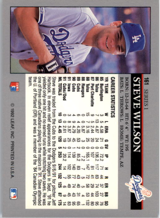 A8003- 1992 Leaf Baseball Card #s 1-200 +Rookies -You Pick- 15+ FREE US SHIP - Picture 317 of 395