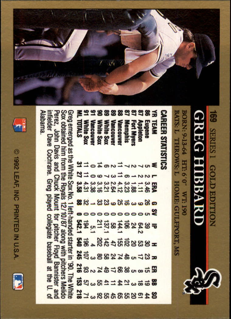 A8003- 1992 Leaf Baseball Card #s 1-200 +Rookies -You Pick- 15+ FREE US SHIP - Picture 333 of 395
